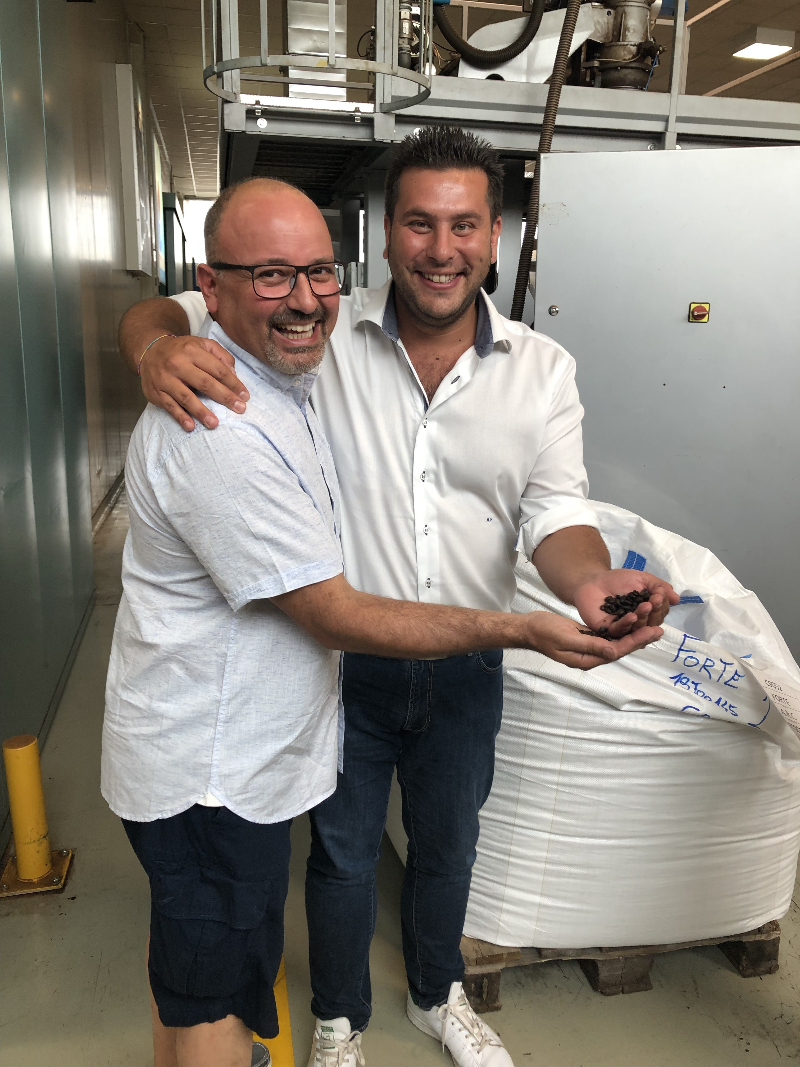 Vittorio & Michele at Barreggio factory in Italy